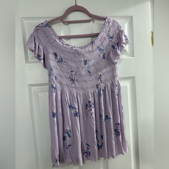 3 items for $30 A pea in the pod floral smocked babydoll shirt blouse maternity - Picture 4 of 10